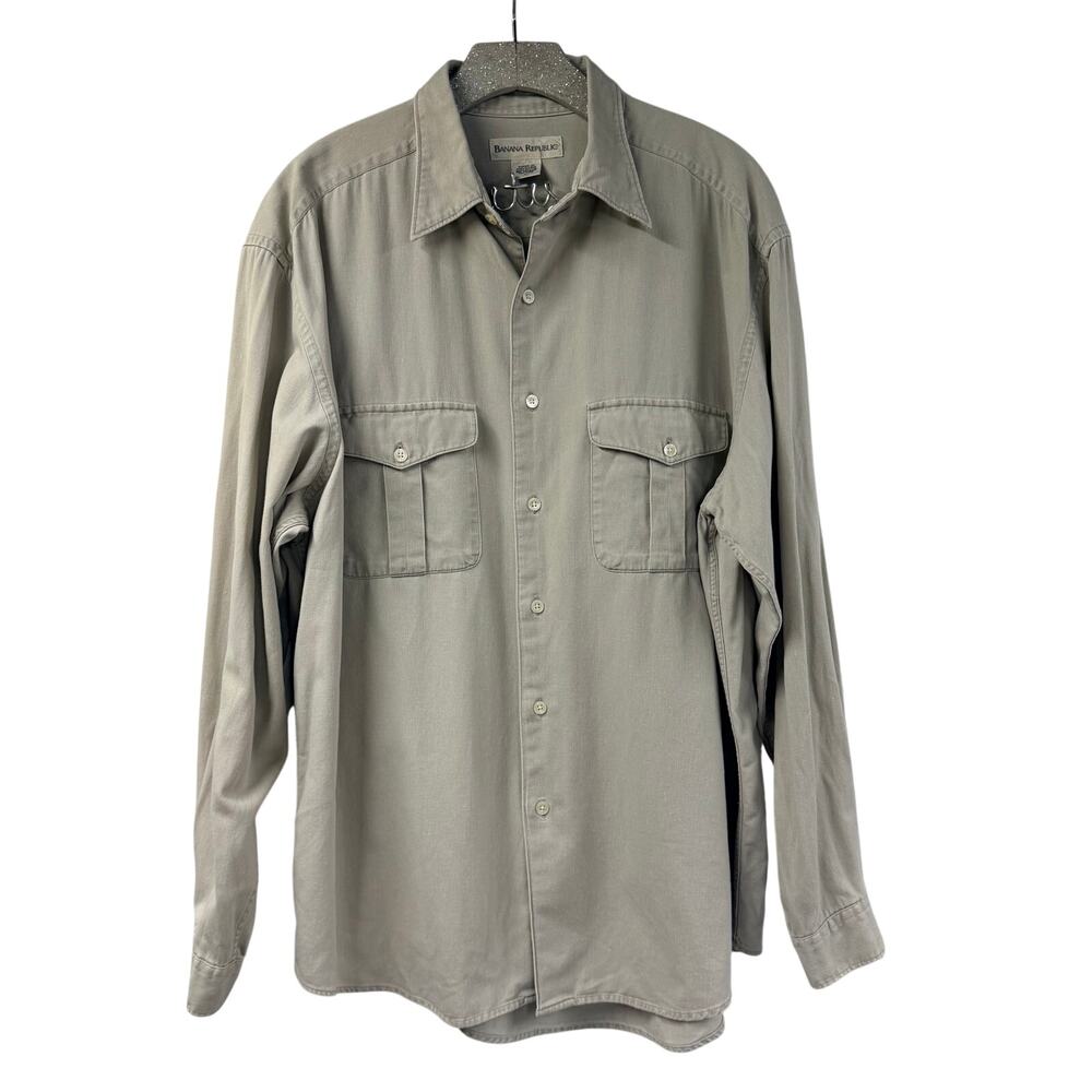 Banana Republic Long Sleeve Shirt Large 100% Cotton